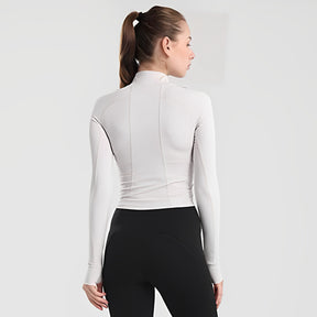 Blusa Feminina com Zíper Frontal Fitness