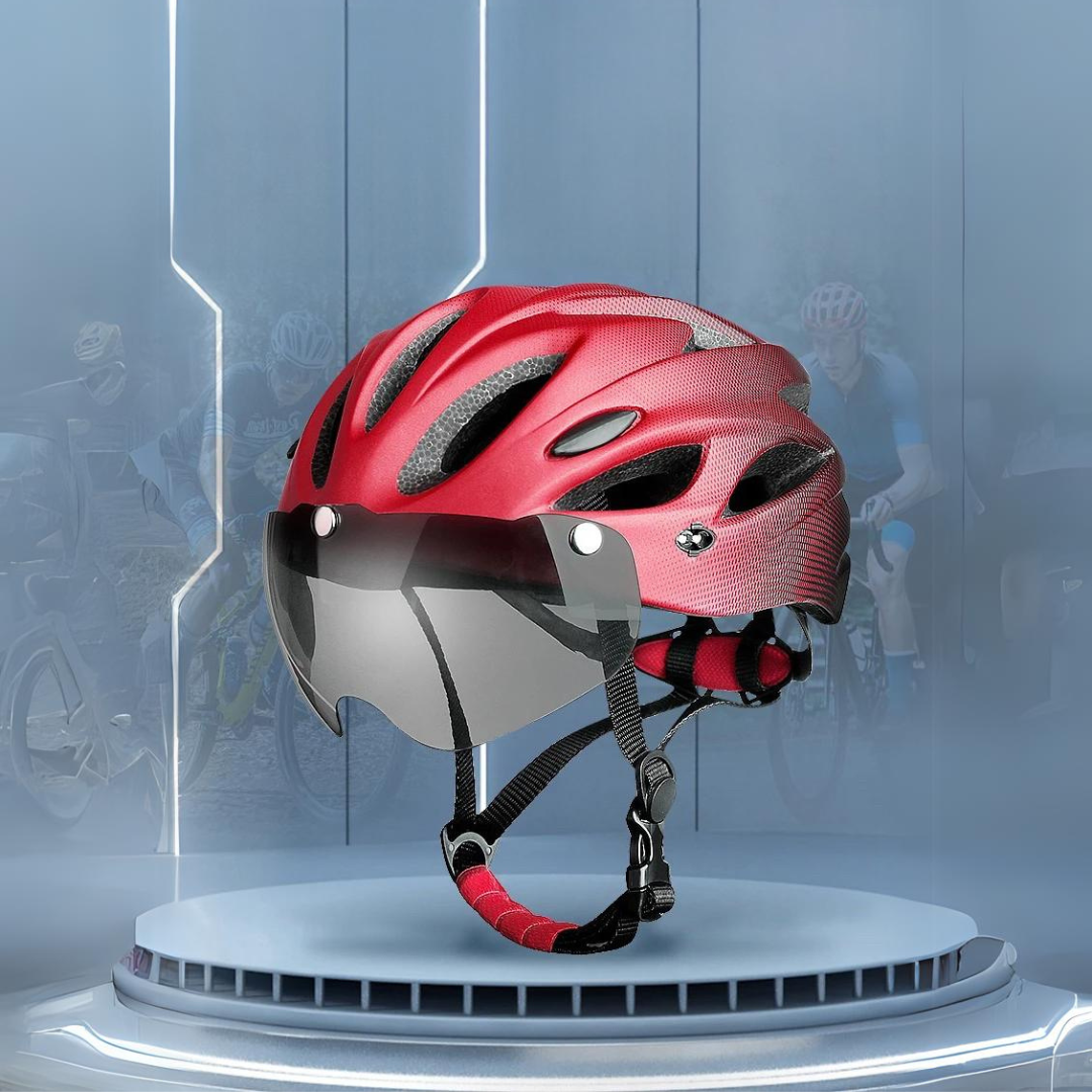 Capacete para Ciclista com Luz Traseira LED