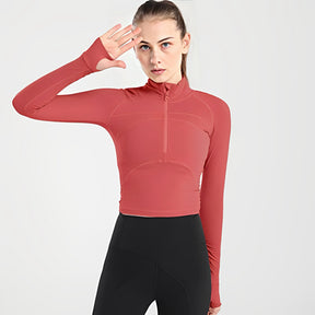 Blusa Feminina com Zíper Frontal Fitness