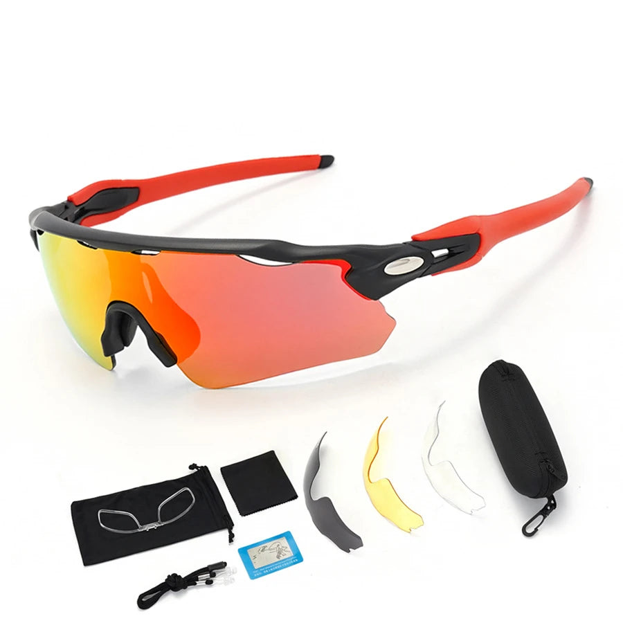 Óculos Esportivo Polarizado Unissex (4 Lentes + Case de Proteção)