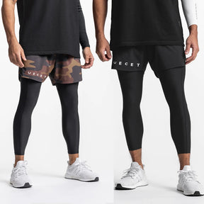 Shorts Masculino Esportivo 2 em 1 Dupla Camada