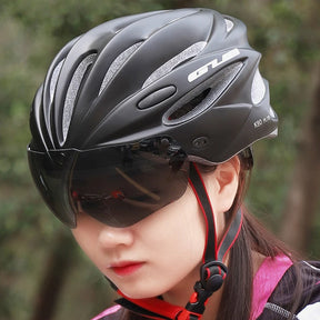 Capacete de Ciclismo Max Protect com Óculos Magnético