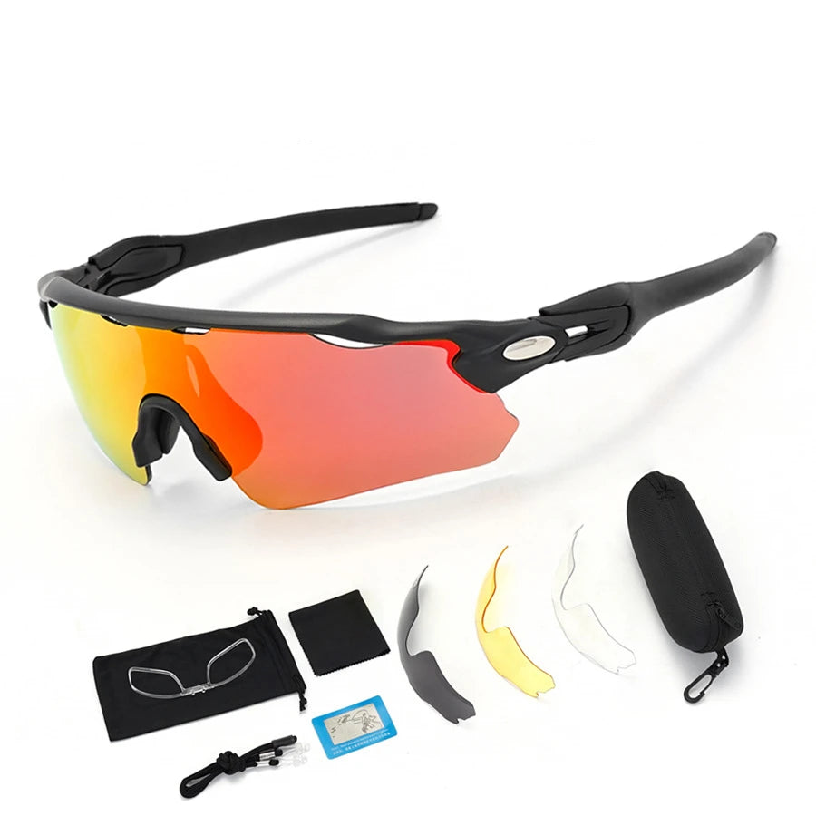 Óculos Esportivo Polarizado Unissex (4 Lentes + Case de Proteção)