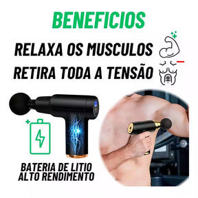 Pistola Massageadora Portátil 4 em 1